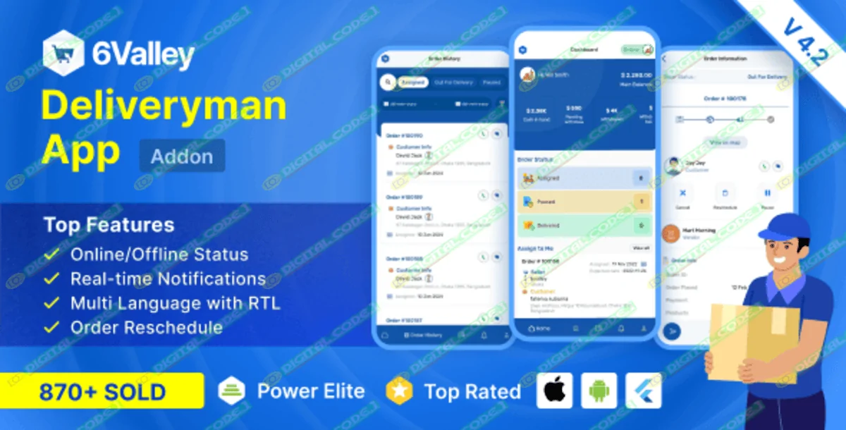 6Valley e-commerce - Delivery Man flutter app