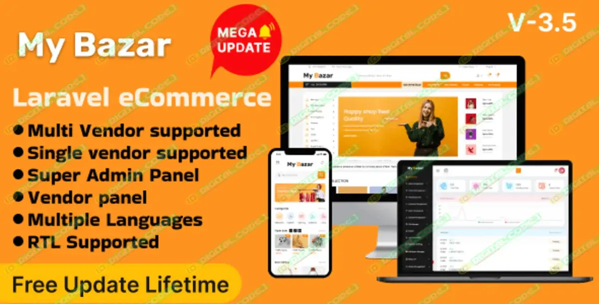 My Bazar- Single & Multivendor Laravel eCommerce Platform